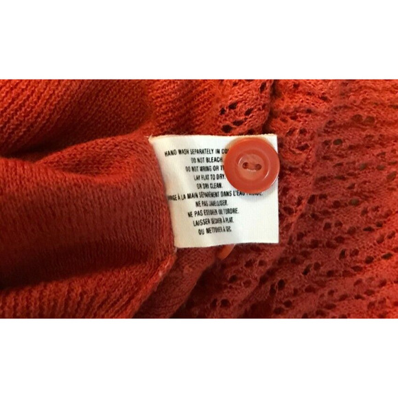 Anthropologie Sparrow Orange Cardigan Button Sweater - Size Extra Small - Picture 9 of 10
